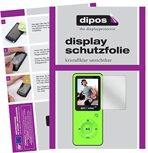 dipos I 6X Schutzfolie klar kompatibel mit Bertronic BC09 Royal MP3-Player Folie Displayschutzfolie von dipos