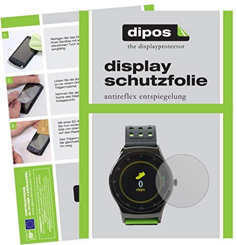 dipos I 6X Schutzfolie matt kompatibel mit Denver SW-450 Smartwatch Folie Displayschutzfolie von dipos