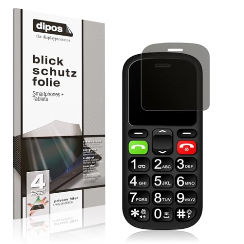 dipos I Blickschutzfolie kompatibel mit artfone CS181 Seniorenhandy Display-Schutzfolie matt mit 4-Wege Sichtschutz-Effekt von dipos