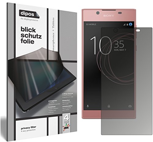 dipos I Blickschutzfolie matt kompatibel mit Sony Xperia L1 Sichtschutz-Folie Display-Schutzfolie Privacy-Filter von dipos