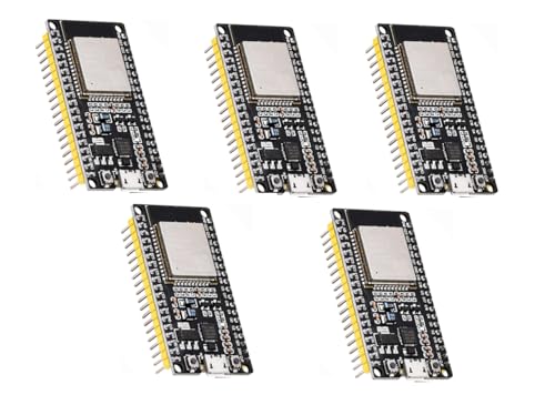 Diymore 5 Stück ESP32 NodeMCU Module ESP32 Dev Kit C Development Board ESP32 Wroom 32 Entwicklungsplatine ESP WROOM 32 2,4 GHz Dual Core WLAN WiFi Bluetooth CP2102 Chip von diymore