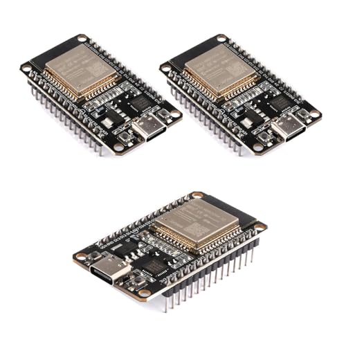 diymore 3PCS Development Board ESP-WROOM-32 Mikrocontroller Bluetooth Modul Typ C ESP32 WROOM Entwicklungsplatine 2,4 GHz WLAN WiFi CP2102 Chip von diymore