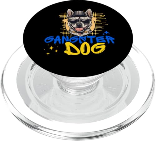 Lustiger Gangster-Hund im Comic-Stil PopSockets PopGrip für MagSafe von dog master mistress pet pet pet paw bark breed