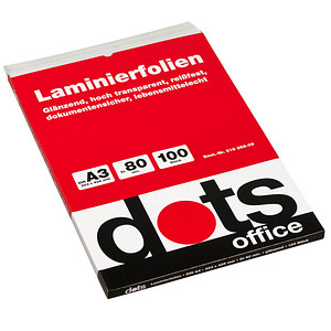 100 dots Laminierfolien glänzend für A3 80 micron von dots