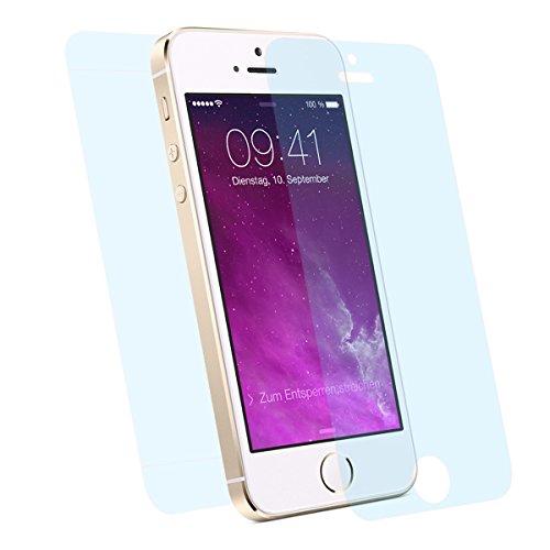 doupi Ultrathin Schutzfolie für iPhone 5 5S iPhone SE, matt entspielgelt optimiert Display Schutz (1x Vorderseite + 1x Rückseite) von doupi