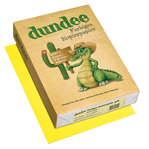 dundee Kopierpapier Color gelb DIN A4 80 g/qm 500 Blatt von dundee