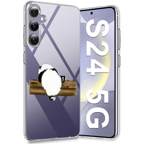 Galaxy S24 Handyhülle für Samsung Galaxy S24 Hülle Clear Transparent Panda Dünn Bunt Muster Motiv Galaxy S24 Handy Tasche Case Soft Silikon TPU Bumper Slim Stoßfest Schutzhülle für Samsung S24 5G (C) von duomigesz