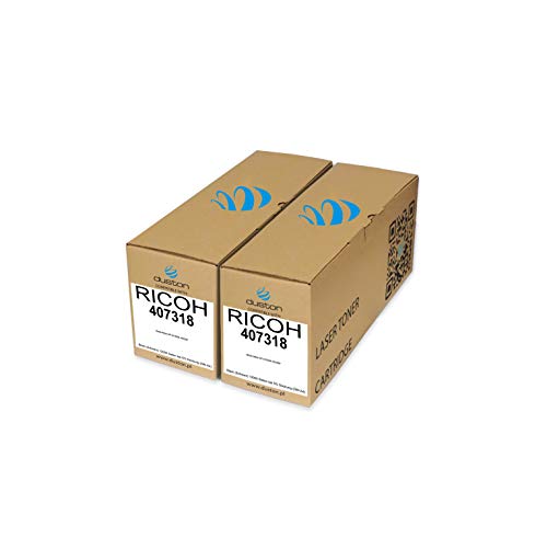 duston 2X 407318 Schwarz Toner kompatibel zu Ricoh Aficio SP 4510DN 4510SF von duston