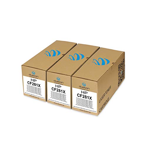 duston 3X CF281X, 81X Schwarz Toner kompatibel mit HP Laserjet Enterprise M605 M606 M630 von duston