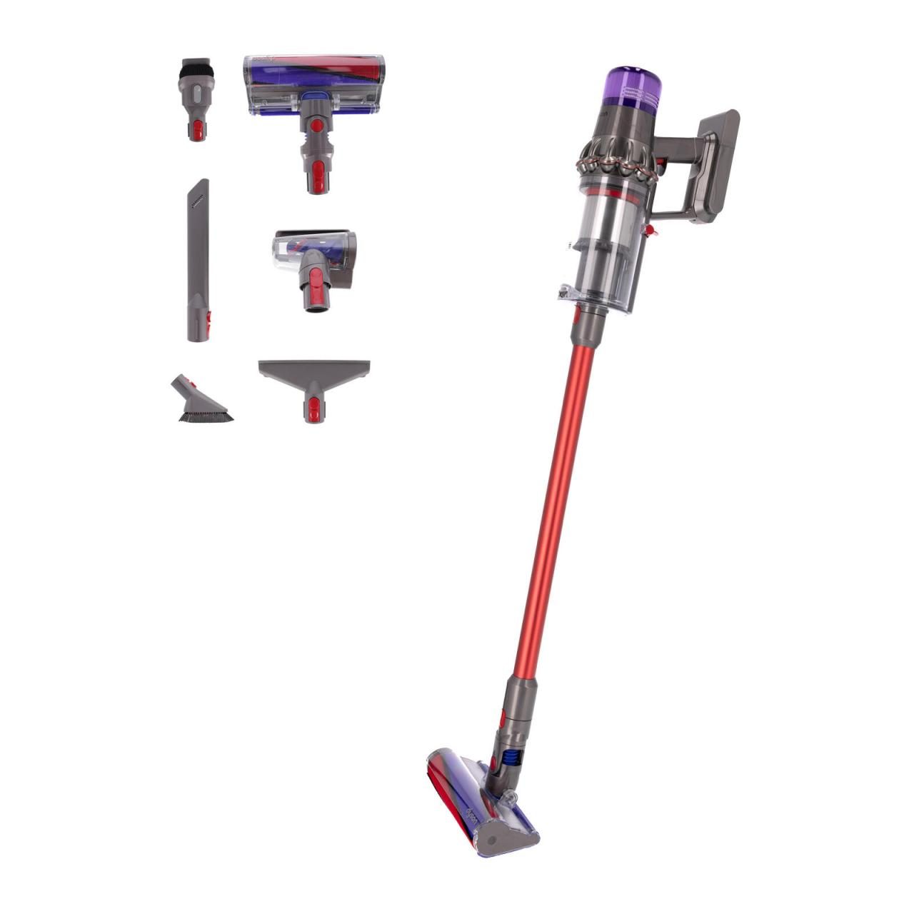 Dyson V11 Fluffy 2-in-1-Stabstaubsauger, Nickel/Rot von dyson