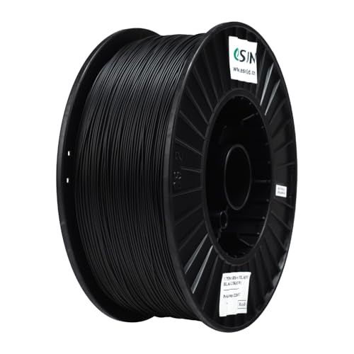 eSUN ABS+ Filament 1.75mm, Low Warping 3D Drucker Filament ABS Plus, Maßgenauigkeit +/- 0.03mm, 2.5KG Spule 3D Druck Filament für 3D Drucker, Schwarz von eSUN