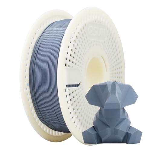 eSUN Matte PLA Refill Filament und Spool Kit, Spoolless Matte PLA 1.75mm und Removable Filament eSpool+, 1KG Spool (2.2 LBS) 3D-Druck Filament für 3D-Drucker, Dunkelgrau von eSUN