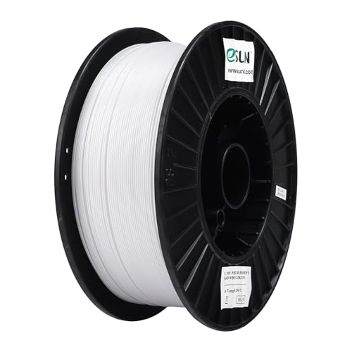 eSUN PETG Filament 1.75 mm, PETG 3D Printer Filament, Measurement Accuracy +/- 0.03 mm, 2.5KG Spule 3D Druck Filament für 3D Drucker, Einfarbig weiß von eSUN