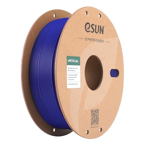 eSUN PETG Filament 1.75mm, hohe Zähigkeit PETG Basic Filament, 1KG Spule (2.2 LBS) 3D-Druck Filament für 3D-Drucker, Einfarbig blau von eSUN