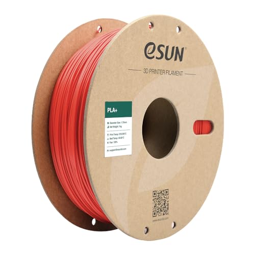 eSun PLA+ Filament, PLA Plus 3D-Drucker Filament, 1.75mm / 1kg - Rot (red) von eSUN