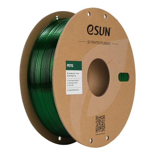 eSun PETG Filament, PETG 3D-Drucker Filament, 1.75mm / 1kg - Grün klar (green)… von eSun