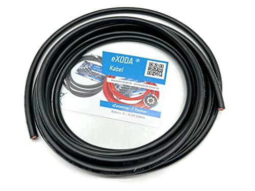 eXODA Batteriekabel 25 mm² 5m Kupferkabel Schwarz H07V-K25 am Stück von eXODA