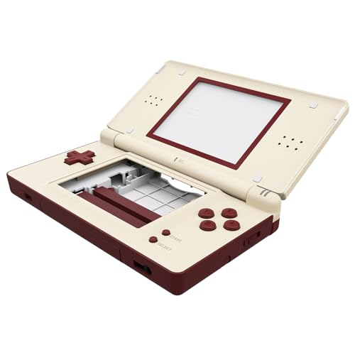 eXtremeRate Ersatz Gehäuse Case für Nintendo DS Lite NDSL, DIY-Voll Hülle&Knöpfen&Screen Protector Shell Cover Zubehör für Nintendo DS Lite Handheld Spielekonsole(Klassik FC Stil)-Ohne Console von eXtremeRate