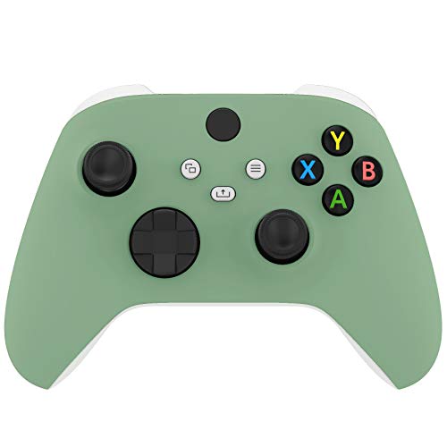 eXtremeRate Front Case für Xbox Series X/S, Matt Vordere Hülle Gehäuse Skin Shell Ersatzteil Set für Xbox Core Controller Model 1914(Matcha Grün)-Controller Nicht enthalten von eXtremeRate