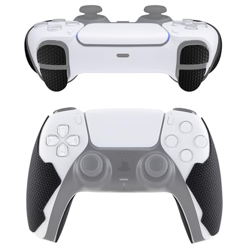 eXtremeRate PlayVital Grip Sticker für ps5 Anti-Rutsche Professionale strukturierte Gummipads Griffpolster Aufkleber Skin für Playstation 5 Controller(Mecha Edition-Schwarz) von eXtremeRate