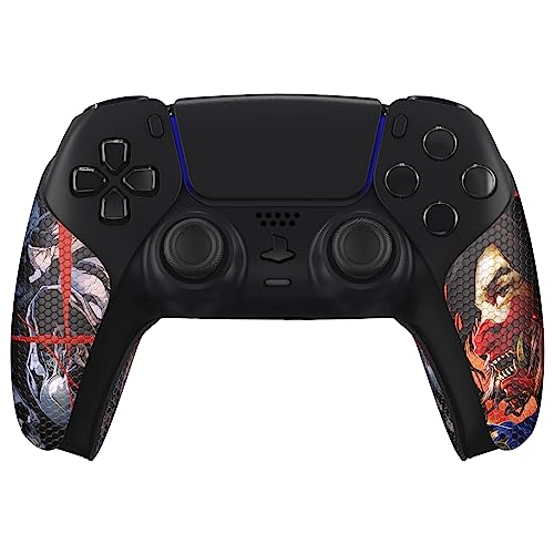 eXtremeRate PlayVital Grip Sticker für ps5 Anti-Rutsche Professionale strukturierte Gummipads Griffpolster Aufkleber Skin für ps5 Controller(Geist des Samurai) von eXtremeRate