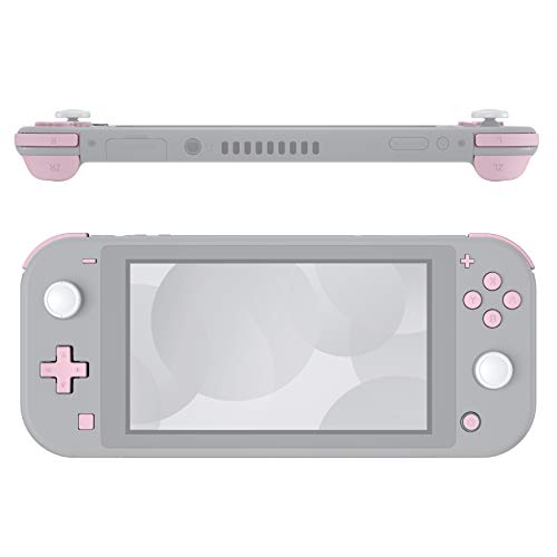 eXtremeRate Premium Tasten Kit für Switch Lite, Custom Ersatz Knöpfe ABXY D-pad Home/Aufnahmeknopf Plus/Minus-Knopf L/R/ZL/ZR-Trigger Buttons, Voll-Taste Zubehör für NS Lite-Pink von eXtremeRate