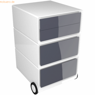 easyBox Rollcontainer HxBxT 64,2x39x43,6cm 2 Schubladen/1 Doppelschubl von easyBox