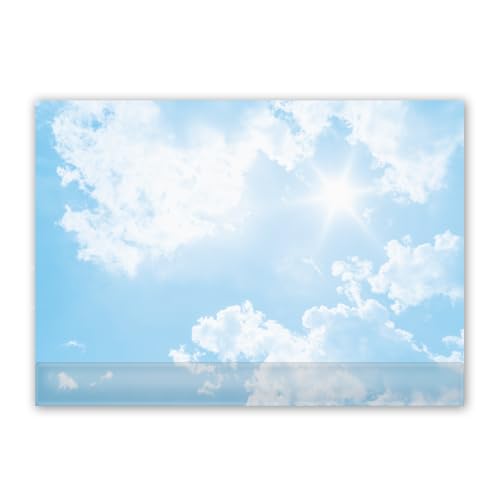 Schreibtischunterlage mit Wolken-Motiv und Kantenschutz I DIN A2 I 40 Blatt I aus Papier zum Abreißen I Unterlage für Büro und Zuhause I dv602 Schreibtischunterlage mit Wolken-Motiv und Kantenschutz I DIN A2 I 40 Blatt I aus Papier zum Abreißen I Unterlage für Büro und Zuhause I dv602 von easydruck24de