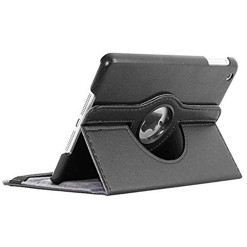 ebestStar - Hülle für iPad Mini iPad Mini 1/2/3, Drehbar Schutzhülle, PU-Lederhülle, Rotierende Ständer Etui, Rotating Case Cover, Schwarz von ebestStar