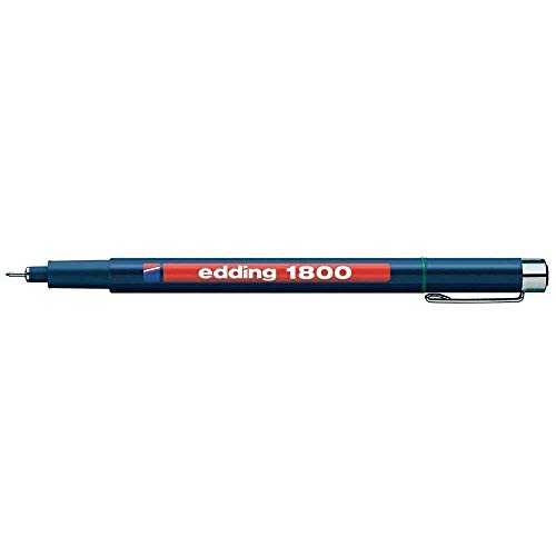 Edding 1800 Profipen Fineliner / Zeichenstift, 0,5 mm, Schwarz, 10 Stück von edding