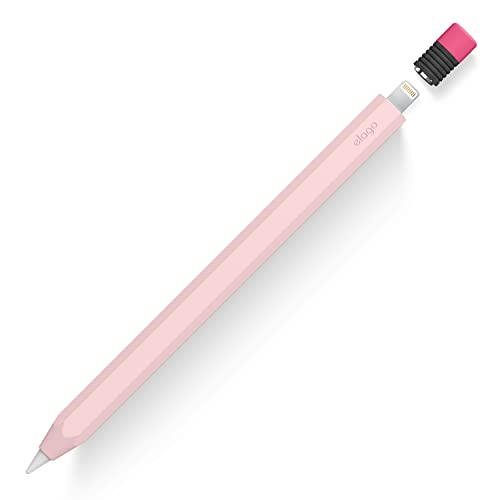 elago Klassische Hülle Kompatibel mit Apple Pencil 1. Generation Cover Hülle, Dauerhaftes Silikon, Klassisches Design, Perfekter Halt, Schützende Haut, Premium-Silikon (Lovely Rosa) von elago