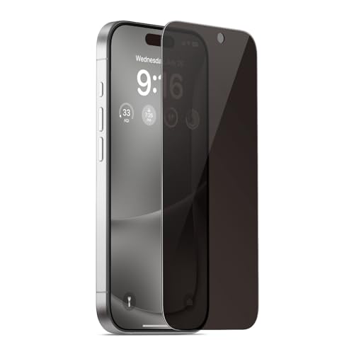 elago Sichtschutz Kompatibel mit iPhone 16 - Privacy Glass+ Displayschutz, Schutzfolie der Privatsphäre, Gehärtetes Glas, Bruchsicher, Kratzschutz von elago