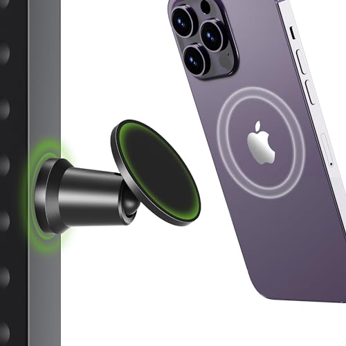 elitehood Magsafe Magnetische Handyhalterung Gym Mount [20 Stärkste Magnete], 360 Einstellbare Dual Magnetische Handyhalterung für Fitnessstudio, Golf, Auto, Kompatibel mit iPhone 14 13 Pro Max Plus von elitehood