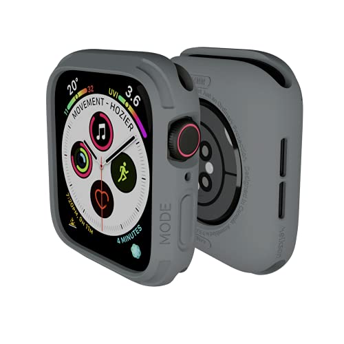 elkson Quattro robuste Herrenarmbänder für Apple Watch SE und iWatch Serie 7, 6, 5, 4, Sport-Militär-Schutzhülle, sturzsicher, Grau von elkson