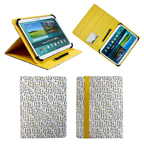 emartbuy Universal 10-11 Zoll Glühbirne Multi Angle Folio Brieftasche Case Cover Mit Card Slots Gelb Elastische Strap Und Stylus Stift Geeignet Für Ausgewählte Geräte Aufgeführt Unten von emartbuy