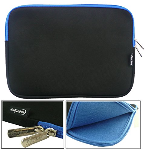 emartbuy® Schwarz/Blau Wasserdicht Neopren weicher Reißverschluss Kasten Hülsen Abdeckungs Mit Blau Interieur und Zip geeignet für Odys Winpad 12 2in1 11.6 Zoll Windows Tablet PC (11.6-12.5 Zoll) von emartbuy