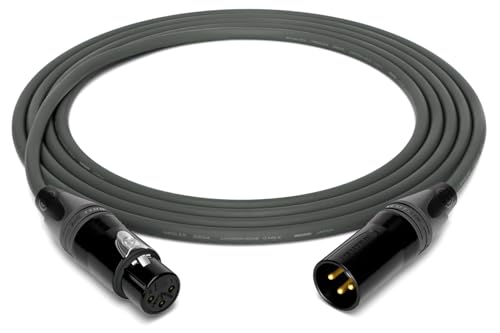 enoaudio Mogami 2534 Quad Professionel Studio Kabel Symmetrische Mikrofon | Neutrik Gold XLR female - XLR male | HiFi, Grey, 10 m von enoaudio