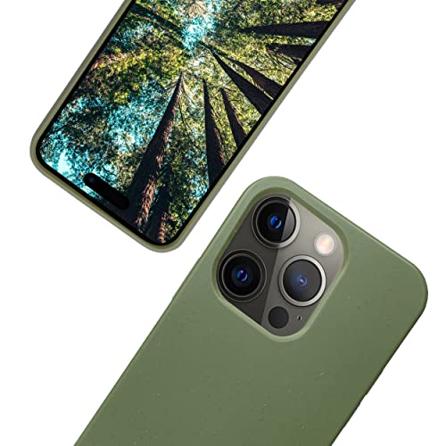 eplanita Bio iPhone 14 Pro Max Hülle, Biologisch abbaubar Pflanzenfaser und weiche TPU, Drop-Schutz-Abdeckung, Umweltfreundlich Null Müll (iPhone 14 Pro Max, Khaki) von eplanita