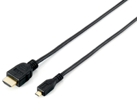 Equip 119308 HDMI-Kabel 2 m HDMI Typ A (Standard) HDMI Typ D (Mikrofon) Schwarz von equip