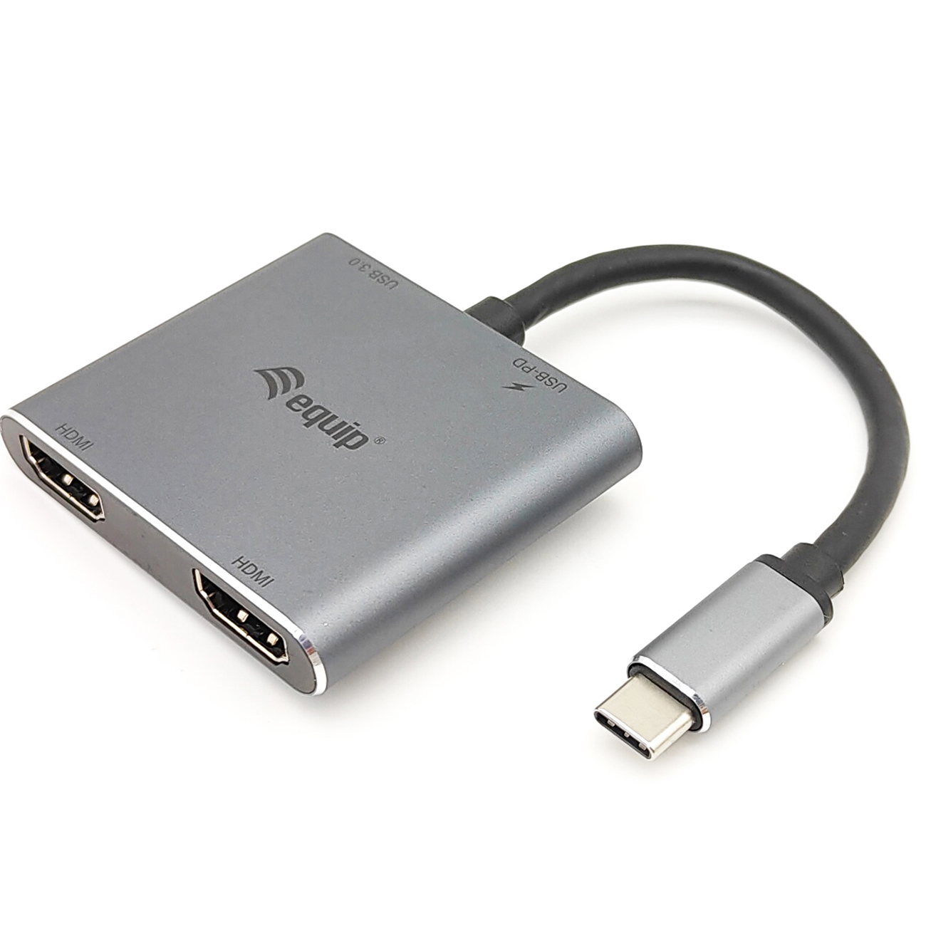 Equip Dock USB-C->2xHDMI,USB 3.0,100WPD      4K30Hz 0.15m si von equip