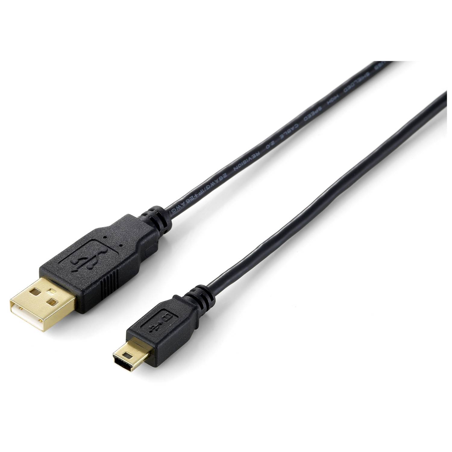 Equip Kabel USB-A 2.0 -> mini  B St/St  3.00m        schwarz Blister von equip