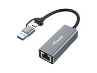 Equip USB-C auf 2,5 Gigabit Ethernet Netzwerk (USB-C+A) Adapter von equip