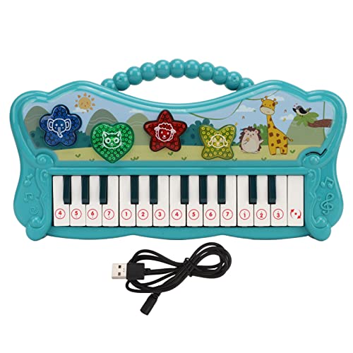 Kinder-Keyboard-Klavier, tragbares Cartoon-Multifunktions-E-Keyboard-Klavier, Musikinstrumente-Spielzeug mit USB-Stromkabel für Jungen-MädchenGeschenke von equlup