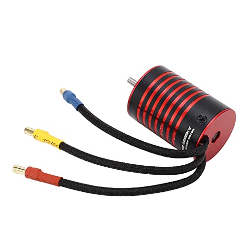 RC-Bürstenloser Motor, 4-poliger RC-Hochtorsionsrotor 28 x 40 mm/1,1 x 1,6 Zoll RC-LKW-Auto-Bootsmotor-Ersatz für 1/14 1/16 RC-Autoteil (3200KV) von equlup