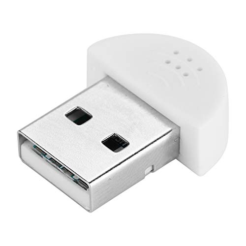 equlup MiniUSB -Mikrofon, tragbares USB Studio -Sprachmikrofon -Aufzeichnung Audio -Mikrofon -Adapter für Computer PC -Laptop, Plug -and -Play (Weiß) von equlup