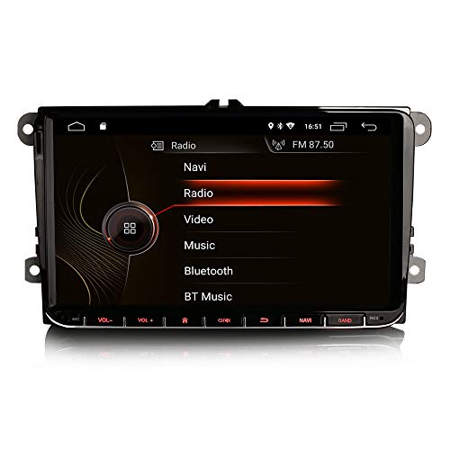 ERISIN 9" Android 10 Autoradio für VW Polo Golf 5 Tiguan Caddy Seat EOS GPS-Navi Carplay Android Auto DSP Bluetooth A2DP DVB-T/T2 WiFi DAB+ Mirror-Link von erisin