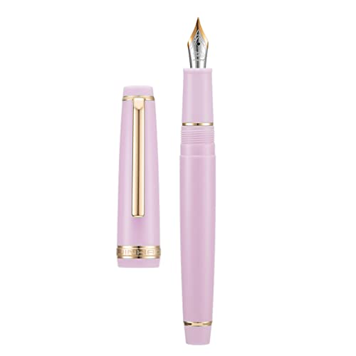 Jinhao 82 Mittel Feder Füllfederhalter, Rosa mit Gold Trim Acryl glatter Schreibstift von erofa