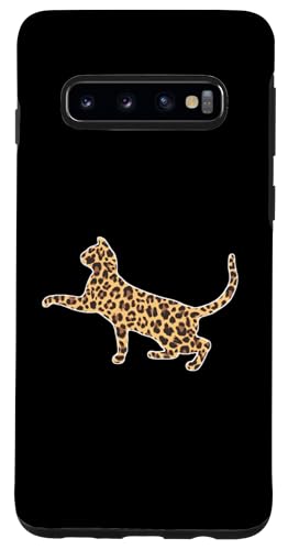 Hülle für Galaxy S10 Niedliches Kätzchen mit Leopardenmuster von es designs