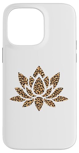 Hülle für iPhone 14 Pro Max Lotusblume mit Leopardenmuster von es designs