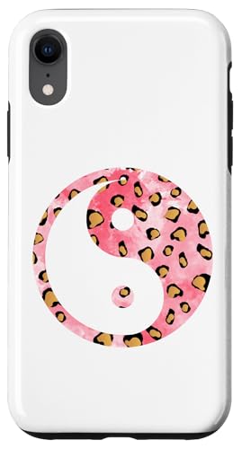 Hülle für iPhone XR Pink Leopardenmuster Yin Yang von es designs